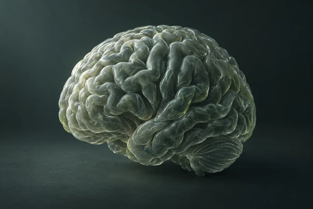 Ilustración conceptual del cerebro, sin localización de lesiones